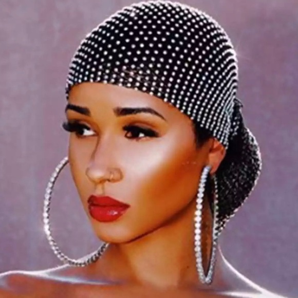 Big Hoop Crystal Earrings - Picture 11 of 13